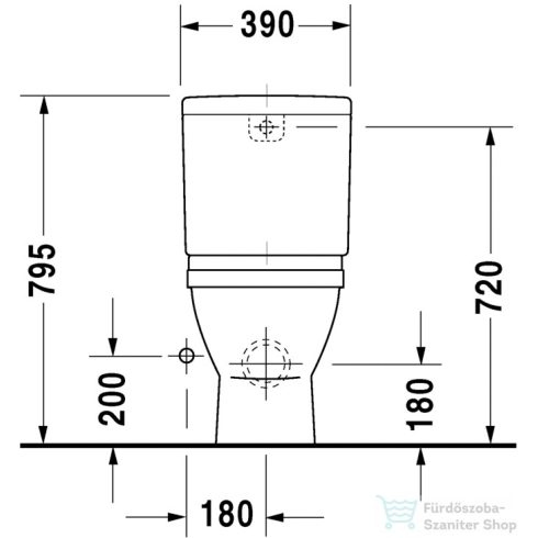 Duravit STARCK 3 hátsó kifolyású monoblokkos wc HygieneGlaze mázzal,0126092000