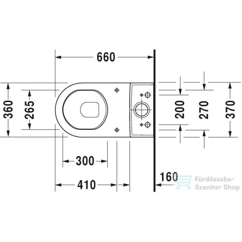 Duravit STARCK 3 vario kifolyású monoblokkos wc 4,5 L,0128090064