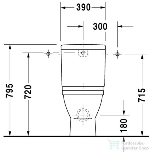 Duravit STARCK 3 vario kifolyású monoblokkos wc 4,5 L,0128090064