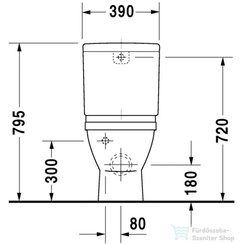 Duravit STARCK 3 vario kifolyású monoblokkos wc 6L,HygieneGlaze mázzal,0128092000