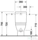 Duravit STARCK 3 vario kifolyású monoblokkos wc HygieneGlaze mázzal,4,5 L,0128092064