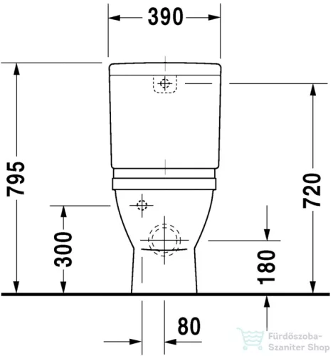 Duravit STARCK 3 vario kifolyású monoblokkos wc HygieneGlaze mázzal,4,5 L,0128092064