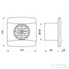 Sapho UC-12 T ventilátor, 12W, 120mm, fehér (01300100)