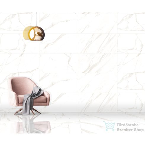 TAU Saffire White glossy 60x120 padlólap