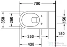 Duravit Architec mélyöblítésű fali wc, akadálymentes kivitel 0190090000 ( 019009 )