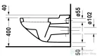 Duravit Architec mélyöblítésű fali wc, akadálymentes kivitel 0190090000 ( 019009 )