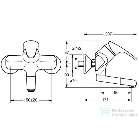 Hansa Hansamix mosdó csaptelep leeresztő nélkül,forgatható kifolyóval,króm 01968283
