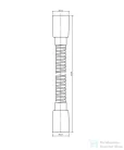 Omnires 125 cm-es zuhanycső, szálcsiszolt antracit 022-XAT