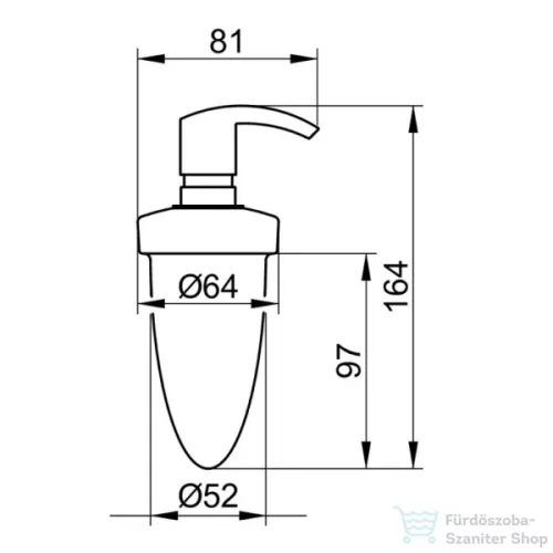 KEUCO CITY.2 szappanadagoló, 160 ml, króm 02353010100
