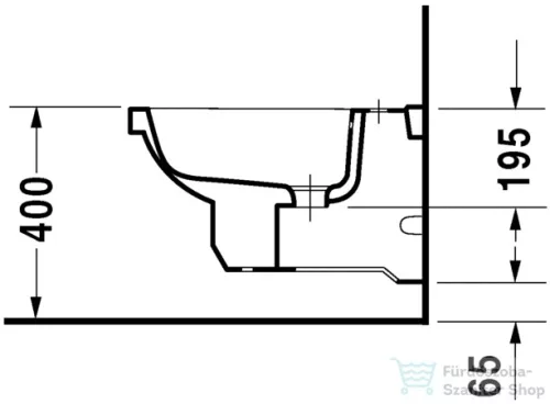 Duravit 1930 Series fali bidé 0266100000 ( 026610 )