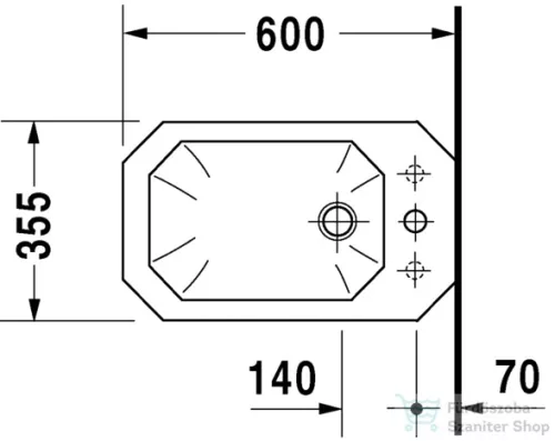 Duravit 1930 Series álló bidé 0267100000 ( 026710 )