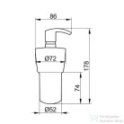 KEUCO CITY.2 szappanadagoló, 250 ml, króm 02753019000