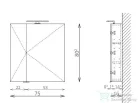 TBoss Mirror Box Recta 75 tükrös szekrény LED világítással 0282306100052402000