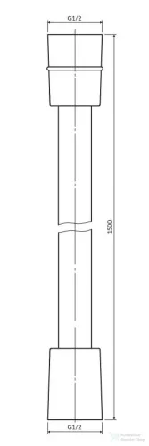 Omnires 150 cm-es zuhanycső, polírozott arany 028GL