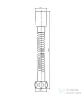 Omnires 150 cm-es, zuhanycső, sárgaréz csatlakozással, szálcsiszolt antik réz 029ORB