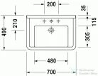 Duravit Starck 3 70x49 cm mosdó 0304700000 ( 030470 )