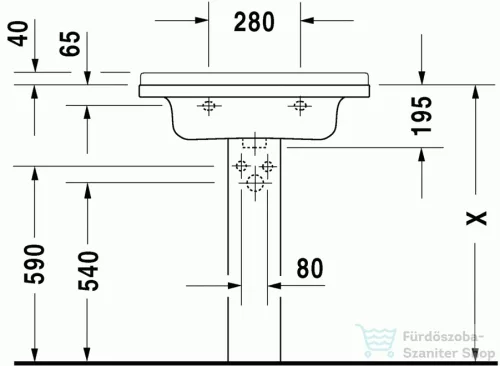 Duravit Starck 3 70x49 cm mosdó 0304700000 ( 030470 )