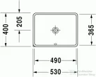 Duravit Starck 3 49x36,5 alulról beépíthető mosdó 0305490000 ( 030549 )