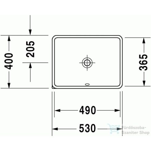 Duravit Starck 3 49x36,5 alulról beépíthető mosdó 0305490000 ( 030549 )