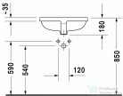 Duravit Starck 3 49x36,5 alulról beépíthető mosdó 0305490000 ( 030549 )