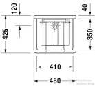 Duravit Starck 3 48x42,5 cm falikút csaplyuk nélkül 0313480000 ( 031348 )