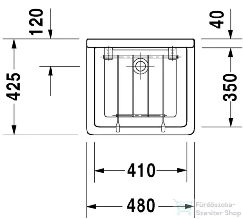 Duravit Starck 3 48x42,5 cm falikút csaplyuk nélkül 0313480000 ( 031348 )