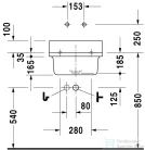 Duravit Starck 3 48x42,5 cm falikút csaplyuk nélkül 0313480000 ( 031348 )