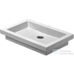   Duravit 2ND FLOOR 58x41,5 ráültethető mosdó csaplyuk nélkül,Wondergliss bevonattal,03175800001