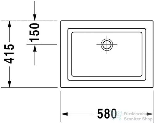 Duravit 2nd floor 58x41,5 ráültethető mosdó 0317580000 ( 031758 )