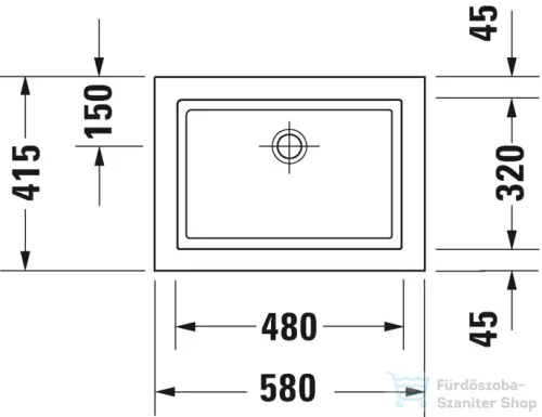 Duravit 2nd floor 58x41,5 felülről beépíthető mosdó 0317580029 ( 031758 )