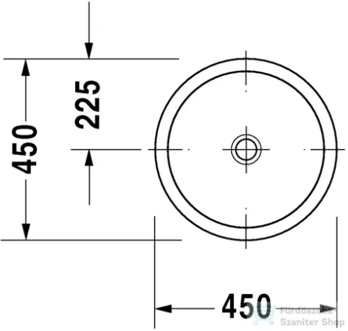 Duravit Architec 45 cm-es beépíthető mosdó 03184500000 ( 031845 )