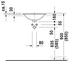 Duravit Architec 45 cm-es beépíthető mosdó 03184500000 ( 031845 )