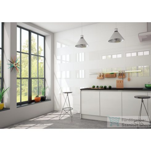 TAU Bianchi Shiny 30x90 fali csempe