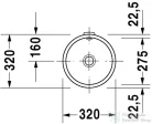 Duravit Architec alulról beépíthető mosdó 275mm átmérővel 0319270000 ( 031927 )