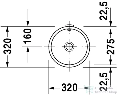 Duravit Architec alulról beépíthető mosdó 275mm átmérővel 0319270000 ( 031927 )