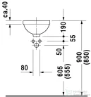 Duravit Architec alulról beépíthető mosdó 275mm átmérővel 0319270000 ( 031927 )