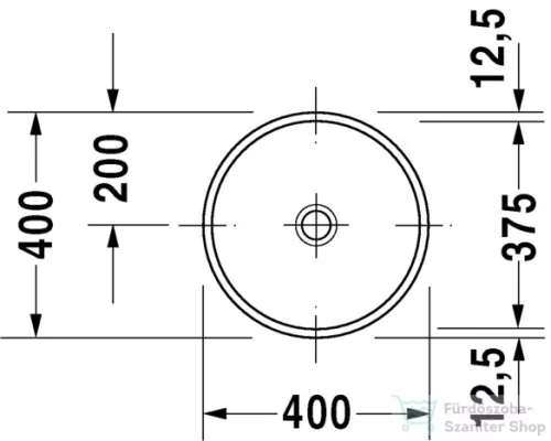 Duravit Architec alulról beépíthető mosdó 375mm átmérővel 0319370000 ( 031937 )