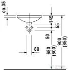 Duravit Architec alulról beépíthető mosdó 375mm átmérővel 0319370000 ( 031937 )