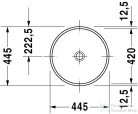 Duravit Architec alulról beépíthető mosdó 42cm-es átmérővel 0319420000 ( 031942 )