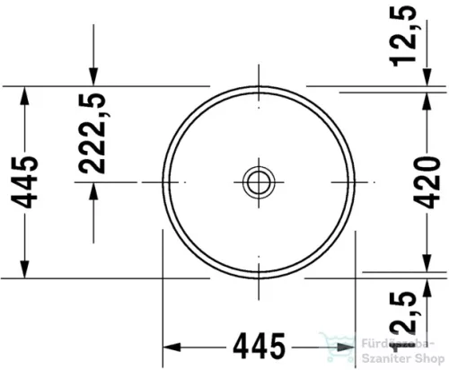 Duravit Architec alulról beépíthető mosdó 42cm-es átmérővel 0319420000 ( 031942 )