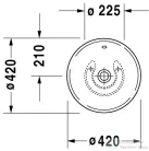 Duravit Bacino ráültethető mosdó 42cm-es átmérővel 0325420000 ( 032542 )