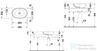 Duravit FOSTER 495x350 mm-es pultra ültethető mosdó túlfolyóval,0335500000