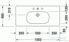 Duravit D-Code 105x48 cm-es beépíthető mosdó 03421000002 ( 034210 )