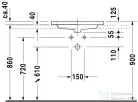Duravit 2nd floor 60x43 felülről beépíthető mosdó 0347600000 ( 034760 )