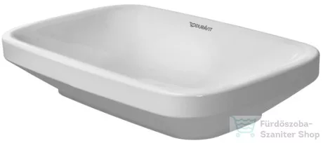 Duravit DURASTYLE 60x38 cm-es ráültethető mosdó Wondergliss bevonattal,03496000001