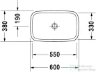 Duravit Durastyle 60x38 cm-es ráültethető mosdó 0349600000 ( 034960 )