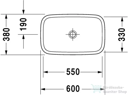 Duravit Durastyle 60x38 cm-es ráültethető mosdó 0349600000 ( 034960 )