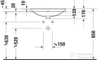 Duravit D-NEO 60x44 cm-es bútorral aláépíthető mosdó, fehér 0357600027