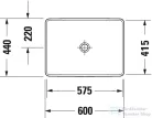 Duravit D-NEO 600x440 mm csaplyuk és túlfolyó nélküli beépíthető mosdó, fehér 0358600079