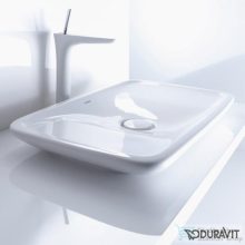   Duravit PURAVIDA 69,5x41,5 cm-es ráültethető mosdó csaplyuk és túlfolyó nélkül,Wondergliss bevonattal,03707000001